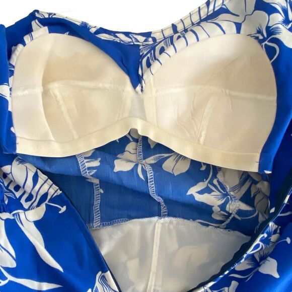 Hilo Hattie Romper Womens 10 Floral Hawaiian Adjustable Straps Built In Bra - Picture 7 of 9